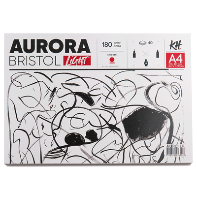 Склейка для рисунку Lanscape (Bristol), А4, 180 г/м2, 40 л, білий, 100% целюлоза, Aurora 4743346456907 фото