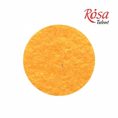 Фетр листковий (поліестер), 21,5х28 см, Жовтий темний, 180г/м2, ROSA Talent 4823064953596 фото