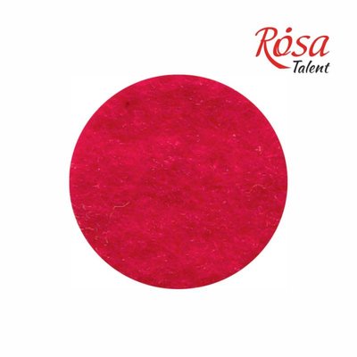 Фетр листковий (поліестер), 21,5х28 см, Червоний темний, 180г/м2, ROSA Talent 4823064953541 фото