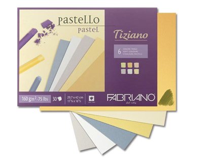 Cклейка для пастелі Tiziano A4 (21*29,7см), 160г/м2, 30л, Теплі кольори, Fabriano 8001348156871 фото