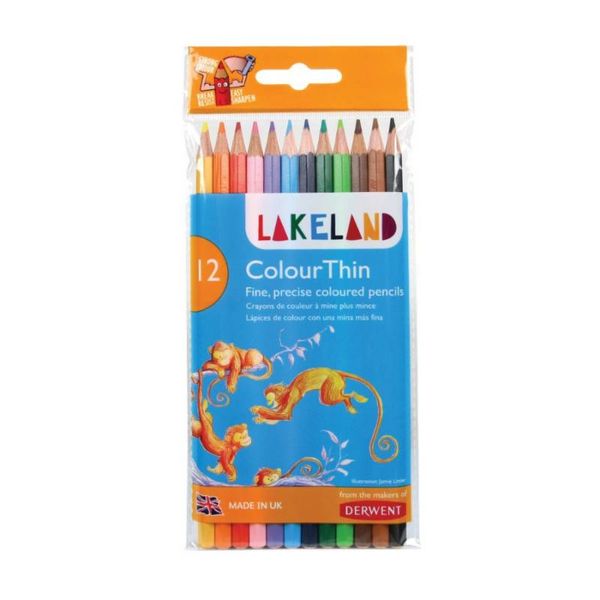 Набір кольорових олівців Lakeland Colourthin, 12 кол., в блістері. коробці, Derwent 5028252078535 фото
