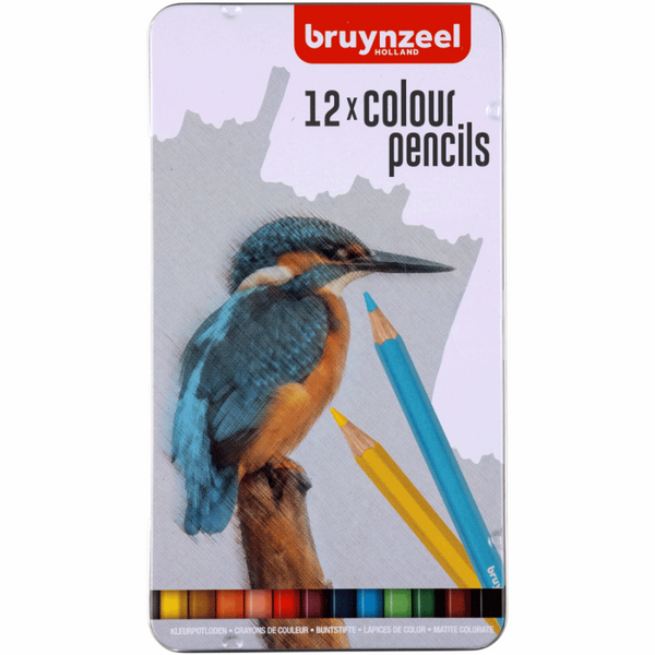 Набір кольорових олівців BIRD 12шт металева коробка Bruynzeel 8712079434274 фото