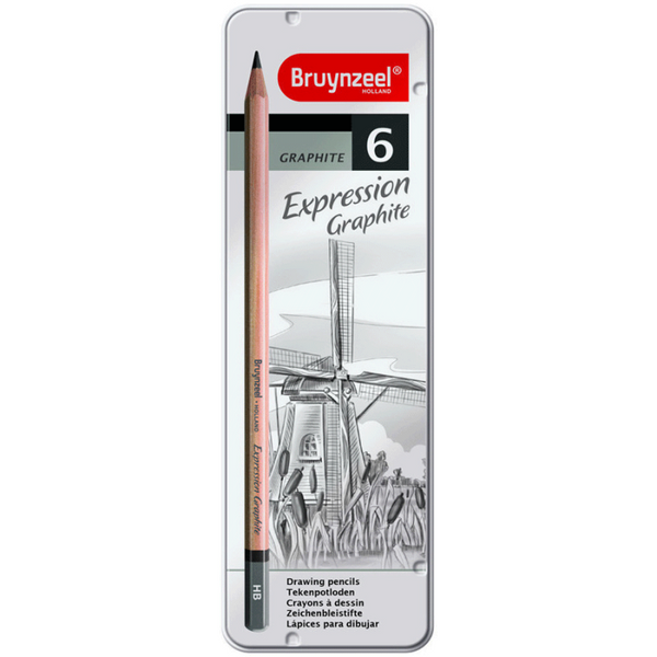 Набір графітних олівців EXPRESSION, 6 кол, Bruynzeel 8712079424909 фото