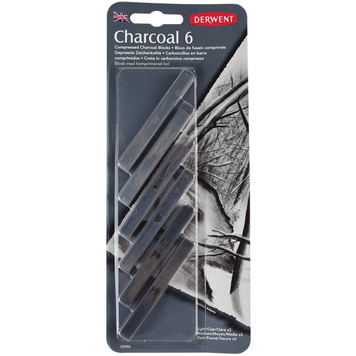 Набір пресованого вугілля "Compressed Charcoal", 6шт, в блістері, Derwent 5028252028349 фото