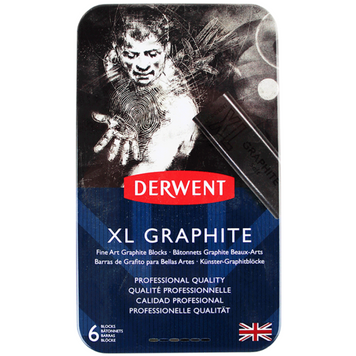 Набір вугілля XL Graphit, 6 шт, мет. коробка, Derwent 5028252358934 фото