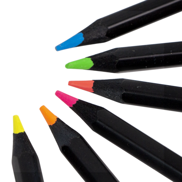 Набір кольорових олівців EXPRESSION NEON, 6шт., мет.коробка, Bruynzeel 8712079468408 фото
