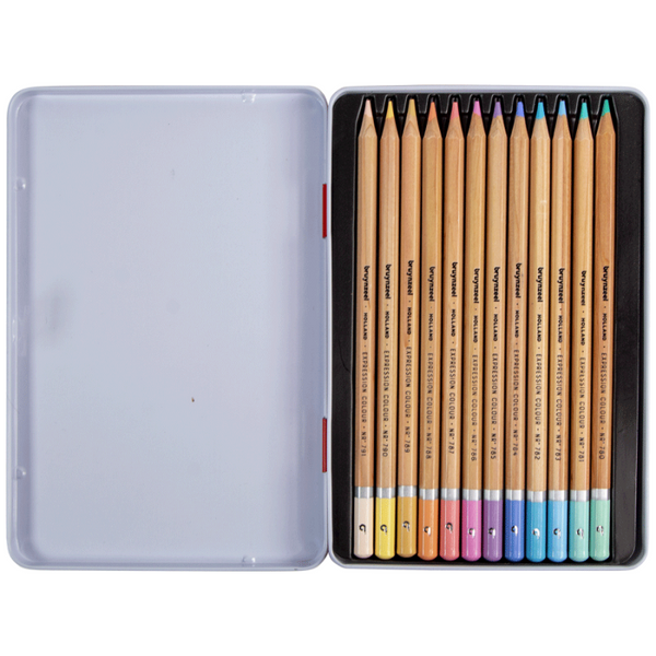 Набір кольорових олівців EXPRESSION PASTEL, 12шт., мет.коробка, Bruynzeel 8712079468415 фото