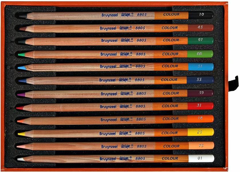 Набір кольорових олівців Bruynzeel Design, 12шт., дер.коробка, Bruynzeel 8710141082576 фото